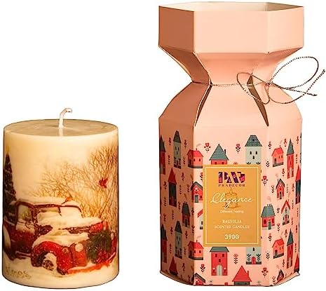 Scented Pillar Candle For Home Decor & Christmas Magnolia