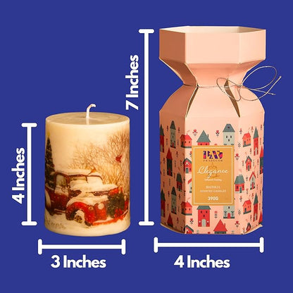 Scented Pillar Candle For Home Decor & Christmas Magnolia